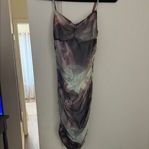 Chic Strapless Multicolor Dress